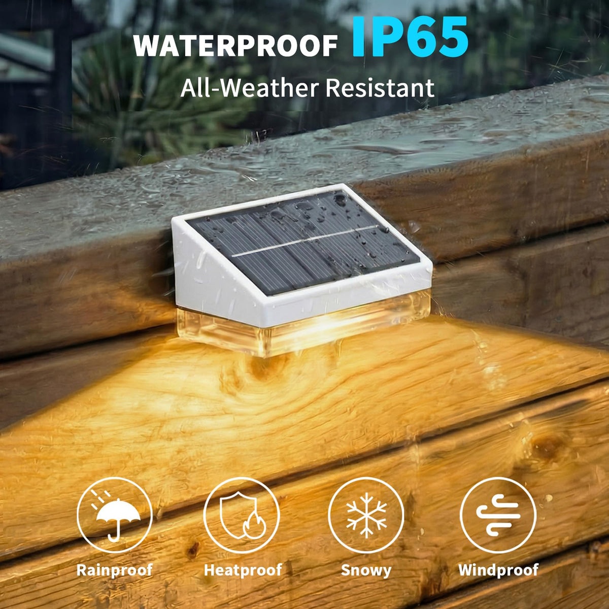Solar Fence Lights 16 Pack (White / 16 Pack)