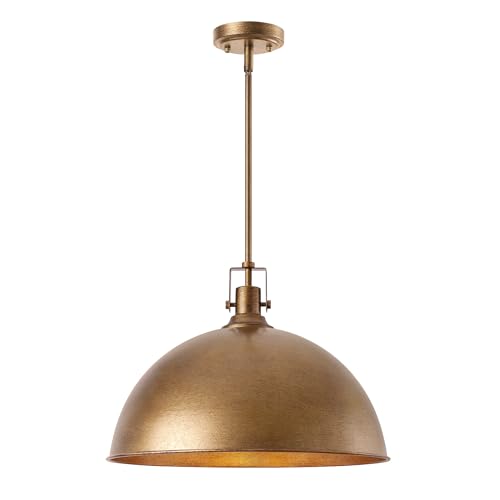 17.7 Inch Large Dome Pendant Light (Antique Brown / 17.7 Inch)