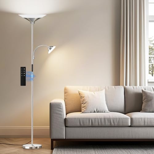 Metallic Sliver Torchiere Floor Lamp (Metallic Sliver)