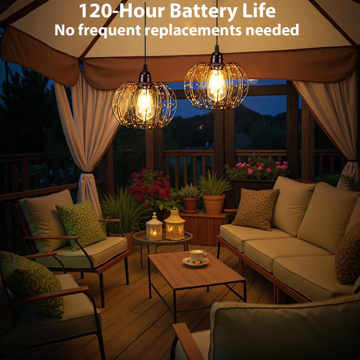 Battery Operated Hanging Chandelier Outdoor