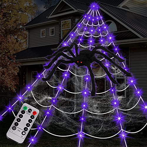 Spider Web Halloween Decoration Outdoor Lights