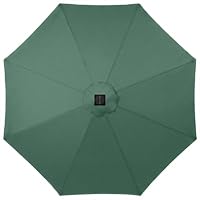 10ft Solar Polyester LED Lighted Patio Umbrella w