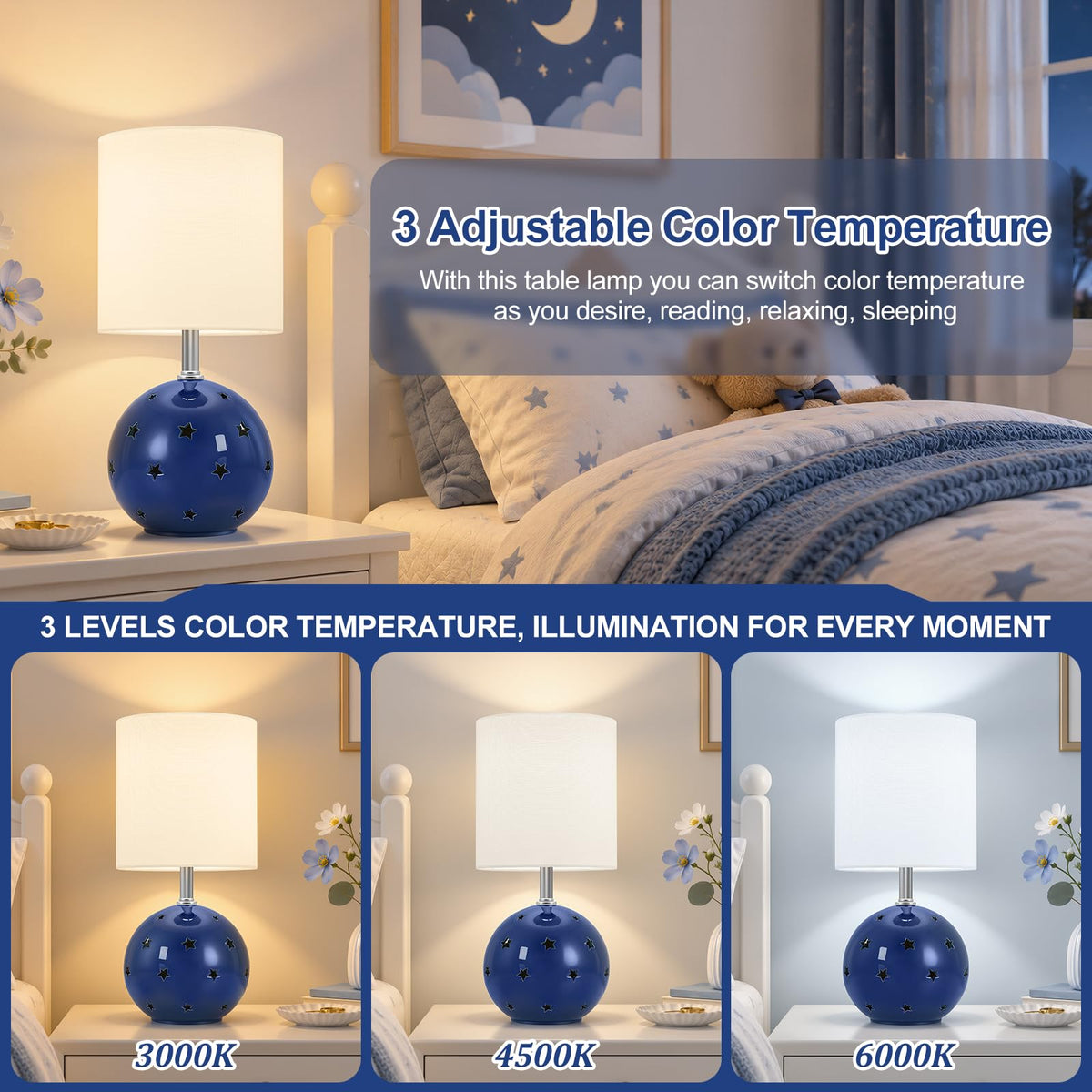 Small Table Lamp (Navy)