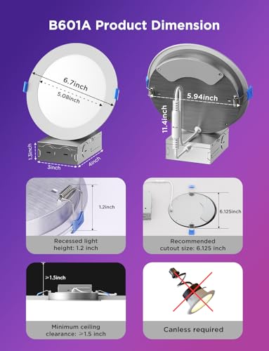 Smart Recessed Lighting 6 Inch (6 Inch)