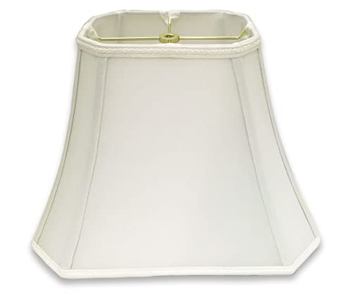 DSO-68-14WH Rectangle Cut Corner Bell Designer Lamp Shade, (6x8) x (9x14) x 10.625, White ((6 x 8) x (9 x 14) x 10.625 / White)