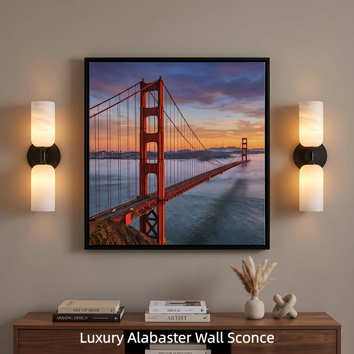 Alabaster Wall Sconce 14in Black Sconces Wall Lighting (Black 1-Light)