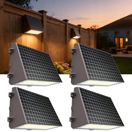 4 Pack Solar Sconce Lights Outdoor