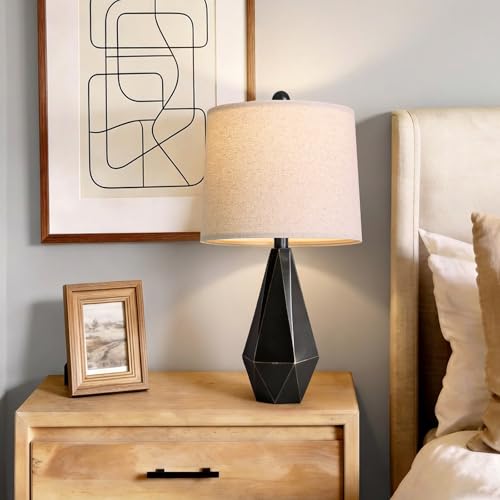 Table Lamps Set of 2 for Bedroom (Medium - Light Black)
