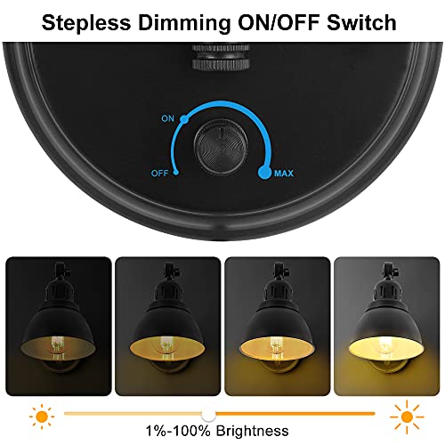 Plug in Wall Sconces Set of 2 (Black-2 PACK)