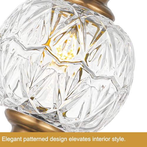 Antique Pendant Light Set of2 Glass Kitchen Pendant Lights Over Sink (Gold)