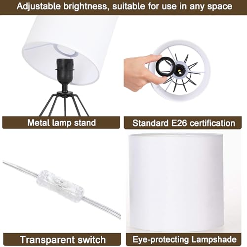 Small Table Lamp Set of 2 Black (Black 2 Pack)