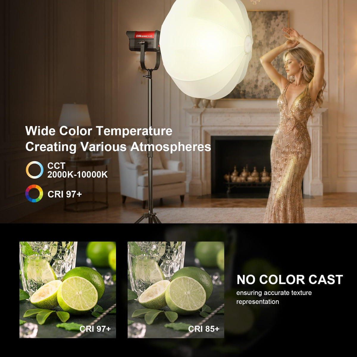 GVM SD300C 300W RGB Video Light