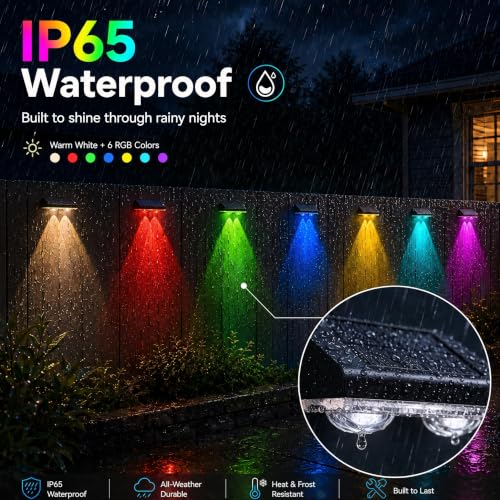 Solar Fence Lights Outdoor