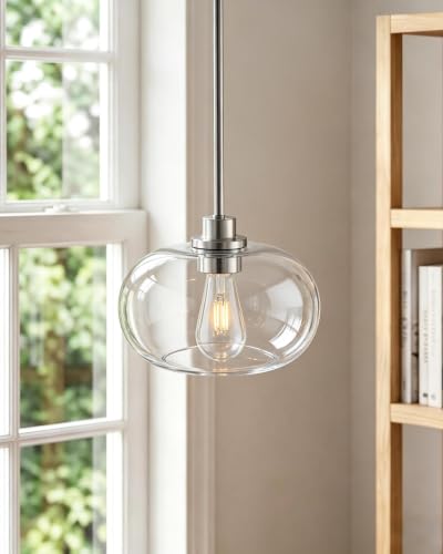 10 Inch Brushed Nickel Island Pendant Light for Kitchen (Brushed Nickel)
