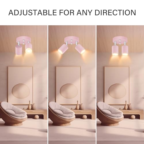 LED 2 Light Track Lighting Kit (2 Light-Pink)
