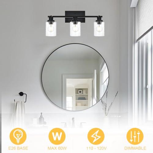 3 Light Black Track Lighting Kit Ceiling Mount Kitchen Track Lighting Fixtures (Black / 3-Light)