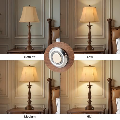 28.5'' Farmhouse Table Lamp Set of 2 (Antique Walnut / 28.5'')