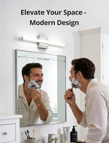 Bathroom Light Fixtures Over Mirror Modern Vanity Wall Sconce Chrome (5CCT-Not Dimmable / 16inch)