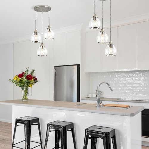 Island Light for Kitchen (Brushed Nickel / 3-Light-A)