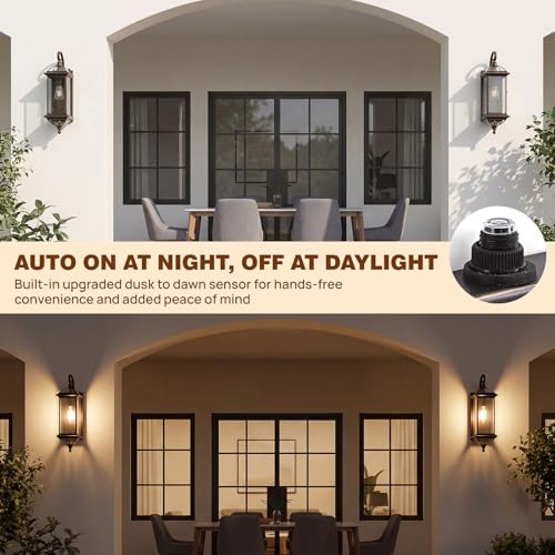 Solid Copper Dusk to Dawn Outdoor Wall Lantern (Bronze / 20''H)