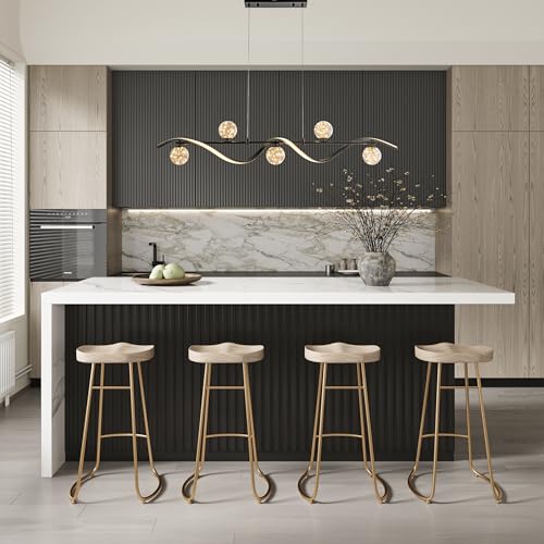 Modern Kitchen Island Lighting (Black / 6-Light)