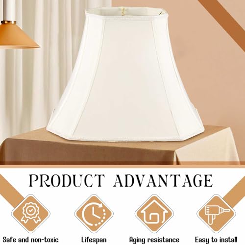 Set of 2 Bell Lamp Shade 5" x 6.5" Top 8" x 12" Bottom 10" High (5" x 6.5" Top 8" x 12" Bottom 10" High / White)