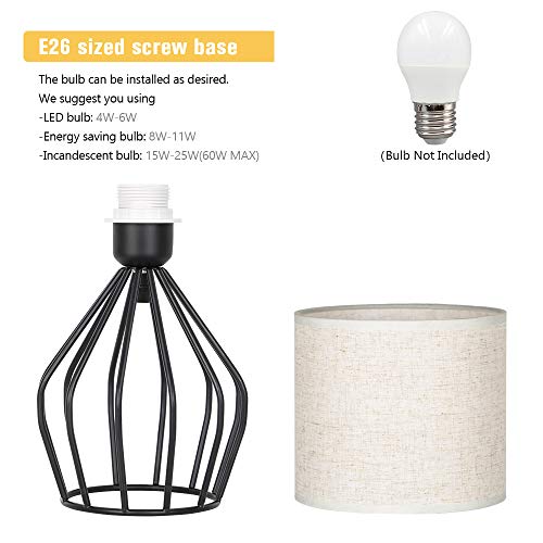 Black Modern Table Lamp (Black)