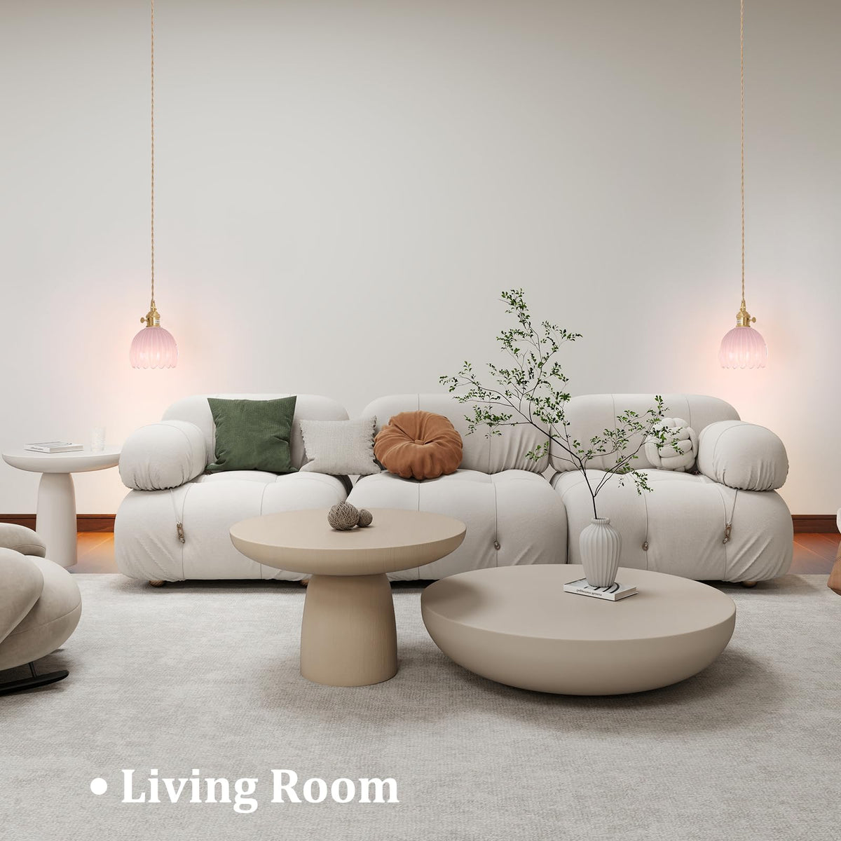 Tulip Lamp Shades Replacement (Cream Pink)