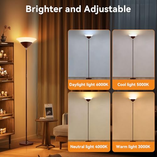 Floor Lamps for Living Room (Brown)