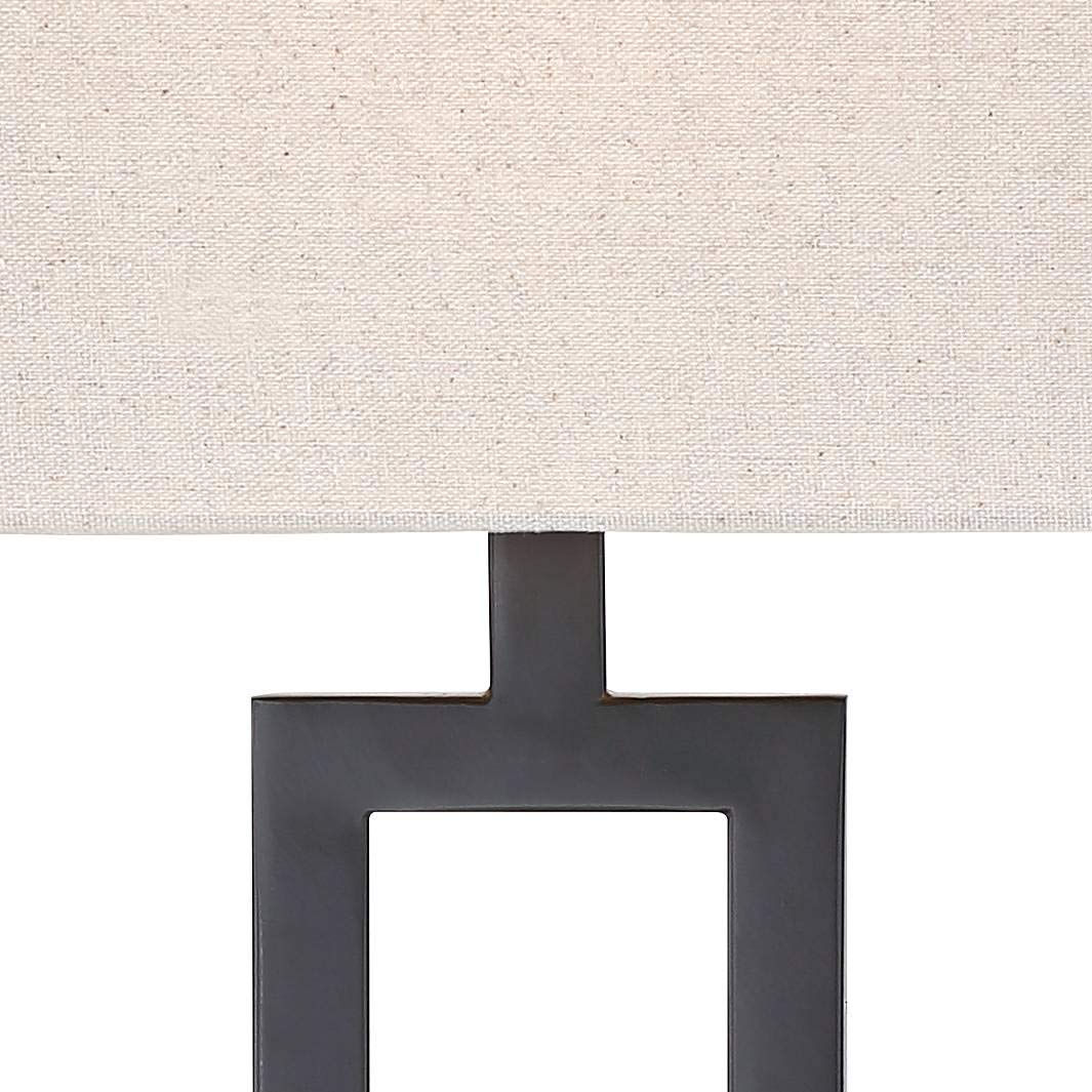 Aston 26" Tall Table Lamp Black Finish Open Rectangle Modern (Single - Black)
