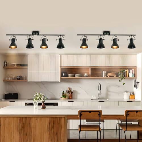 4 Light Track Lighting Fixture Farmhosue Track Light Rotatable 35.8" (4 Light)