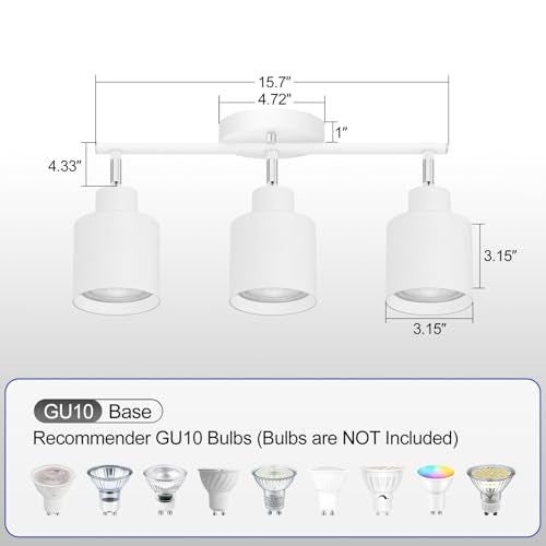 3 Light Led Track Lighting (3 light White)