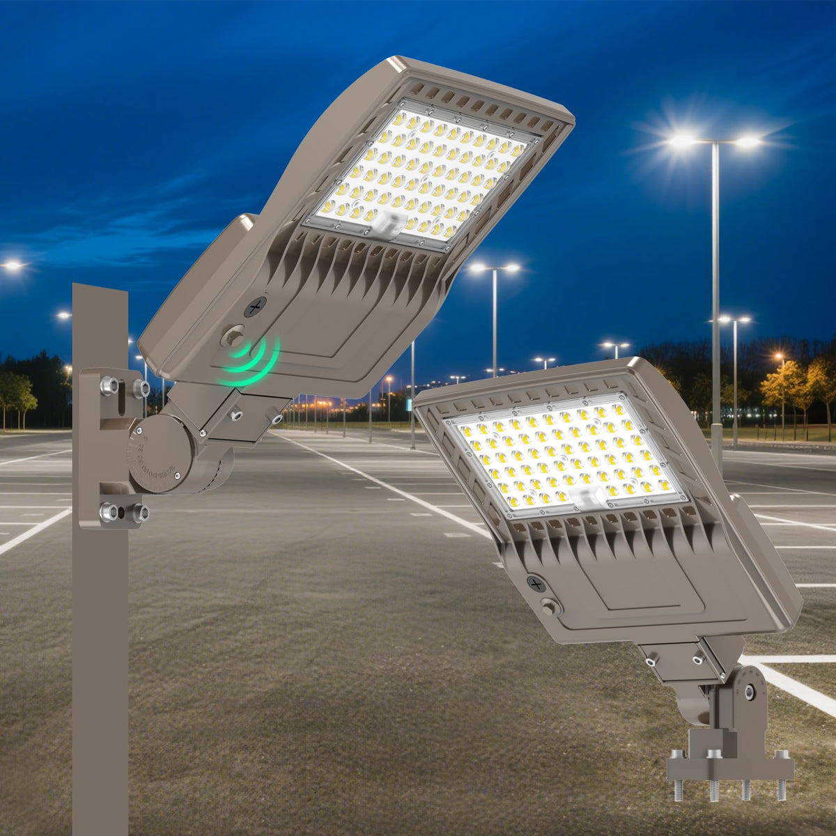 2 Pack 200W LED Parking Lot Light Dusk to Dawn (200W)