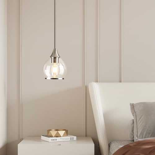 1 Piece Brushed Nickel Island Light for Kitchen (Brushed Nickel / 1-Light Pole Style)