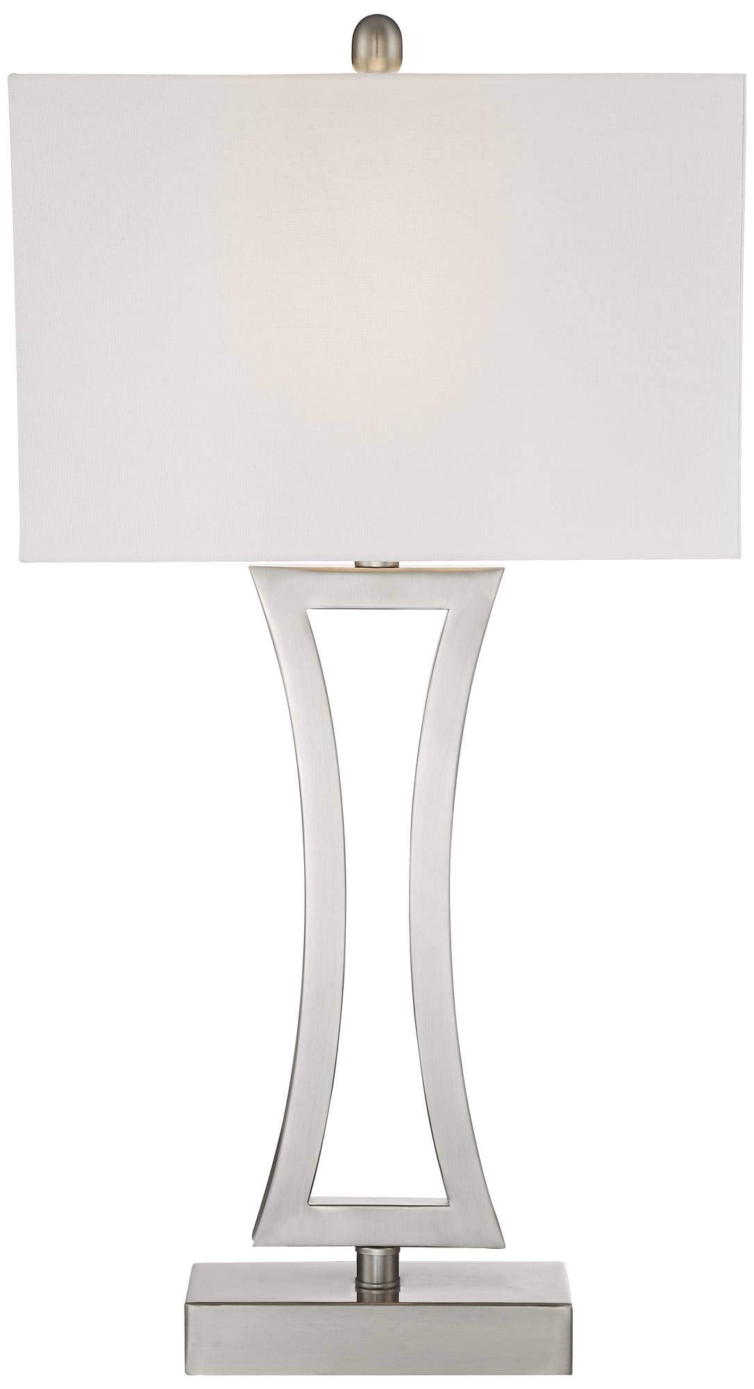 Roxie 31" Table Lamps Set of 2 Brushed Nickel Large with Smart Sockets (Brushed Nickel - Smart Sockets Included)