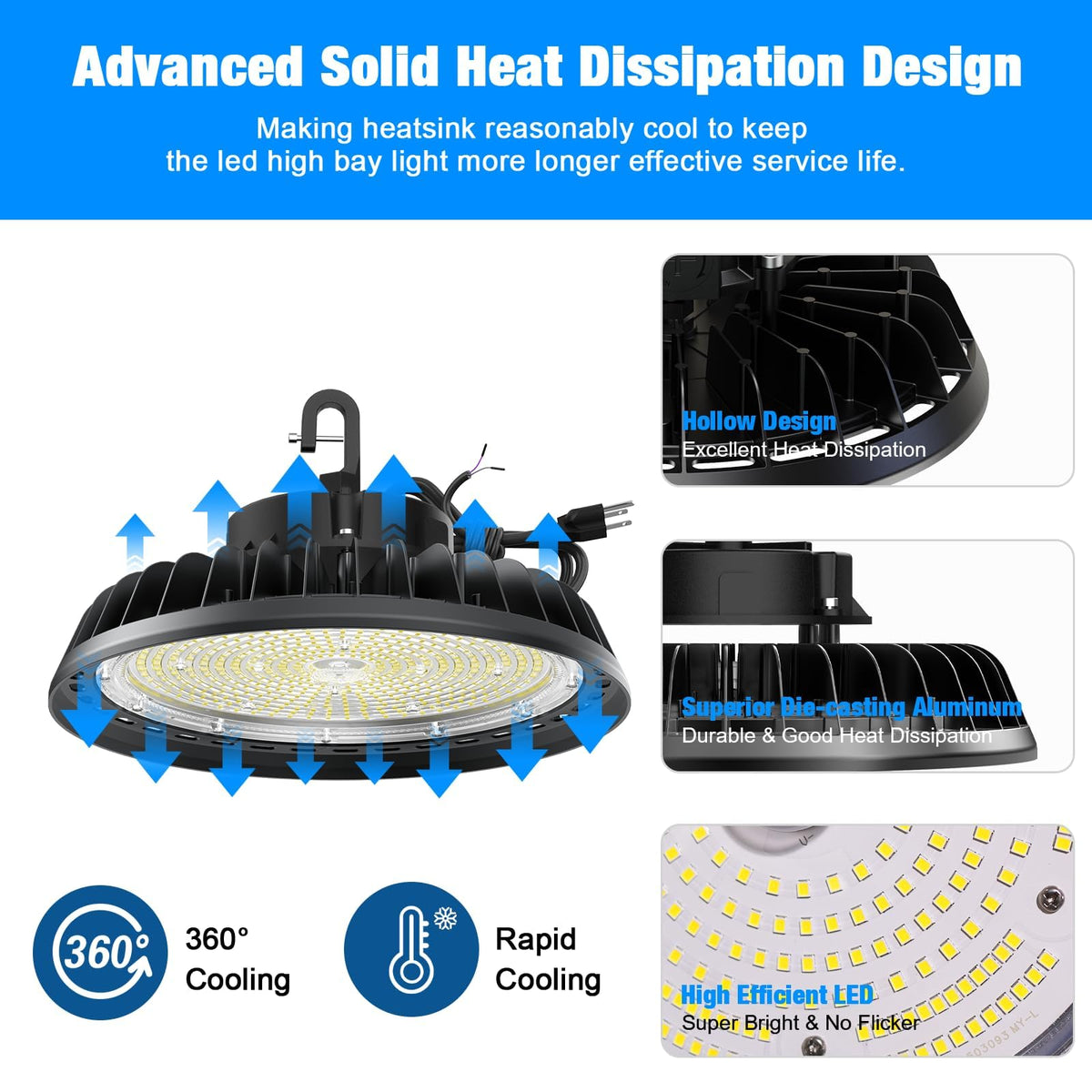 400W 2Packs Super Bright Led High Bay Lights (400W-2PACK-Black)