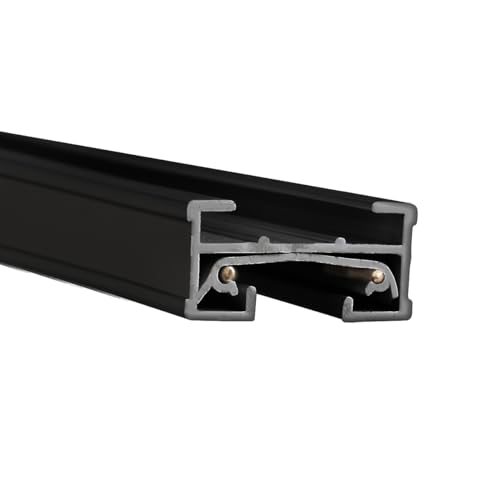 J Track 6FT Single Circuit Field Cuttable 120V Track for J Style 2 (Black / 6 Feet / J-Series)
