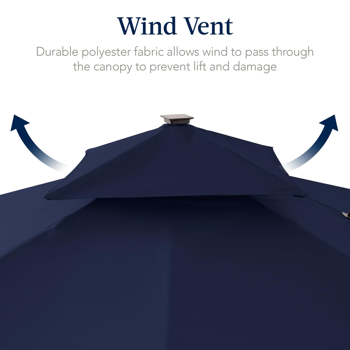 9x12ft LED Cantilever Patio Umbrella w (9x12ft / Navy Blue)