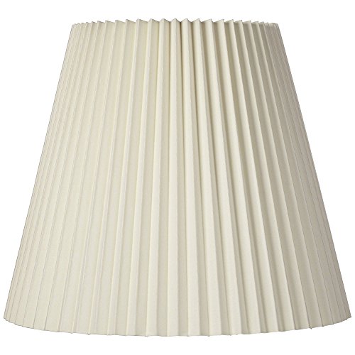 Pre Assembled Edie Large Ivory Pleated Lamp Shade 10x17x14.75 (Ivory)