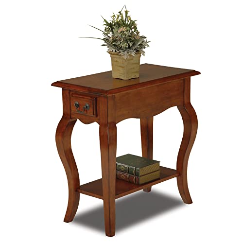 Wave End Table (Brown Cherry)