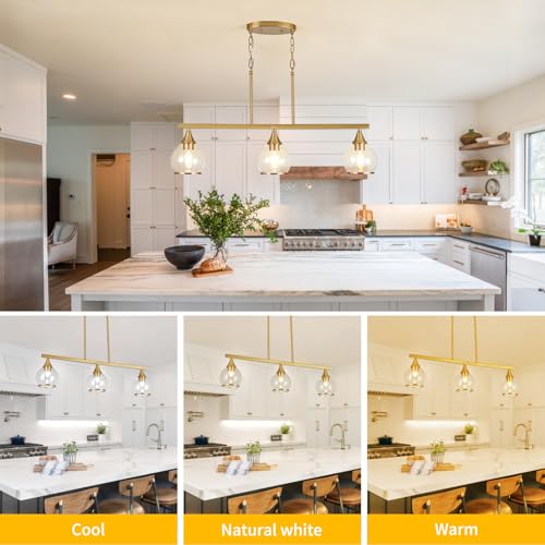 Island Light for Kitchen (Gold / 3-Light)