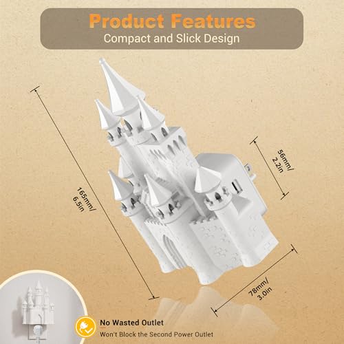 Night Lights Plug into Wall (Castle-3000K / 2 Pack)