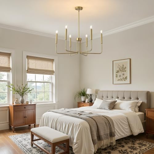 Brushed Gold Chandelier for Dining Room
