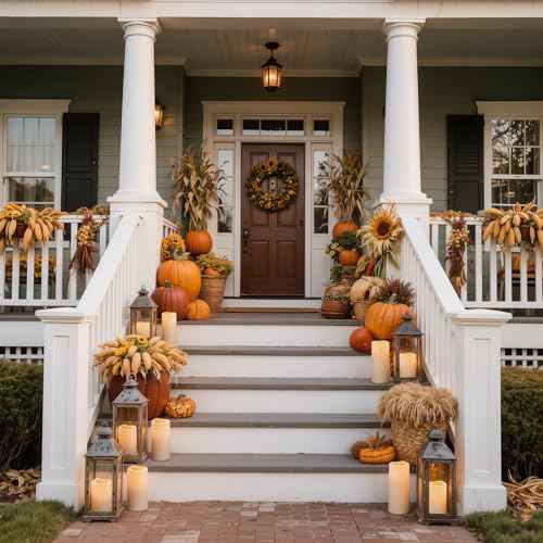 8" x 4" Large Waterproof Outdoor Flameless Candles with Remote Control and Timer (Ivory White / 4"x 8")