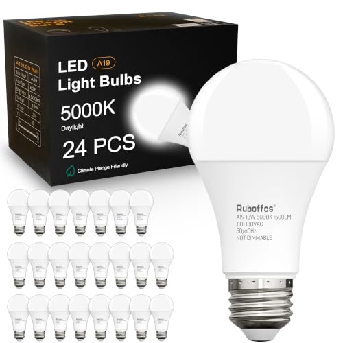 A19 LED Light Bulbs (5000k Daylight)