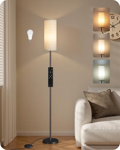 Dimmable Floor Lamp for Living Room with Remote and Foot Switch