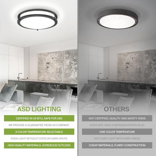 LED 18" Round Flush Mount Lighting (Oil-Rubbed Bronze)