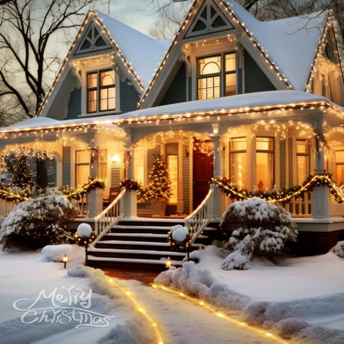 2 Pack 72FT 200LED Solar Rope Lights (Warm White / 200 LED 2PACK)