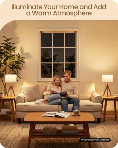 Table Lamps Set of 2 (Beige + Yellowish Brown)
