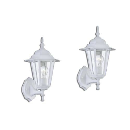 2 Pack Outdoor Wall Light (2 Pack / White)